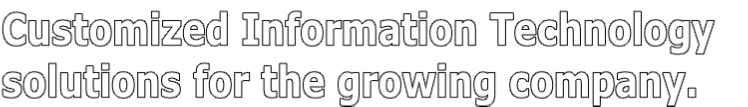 Customized Information Technology solutions for the growing company.